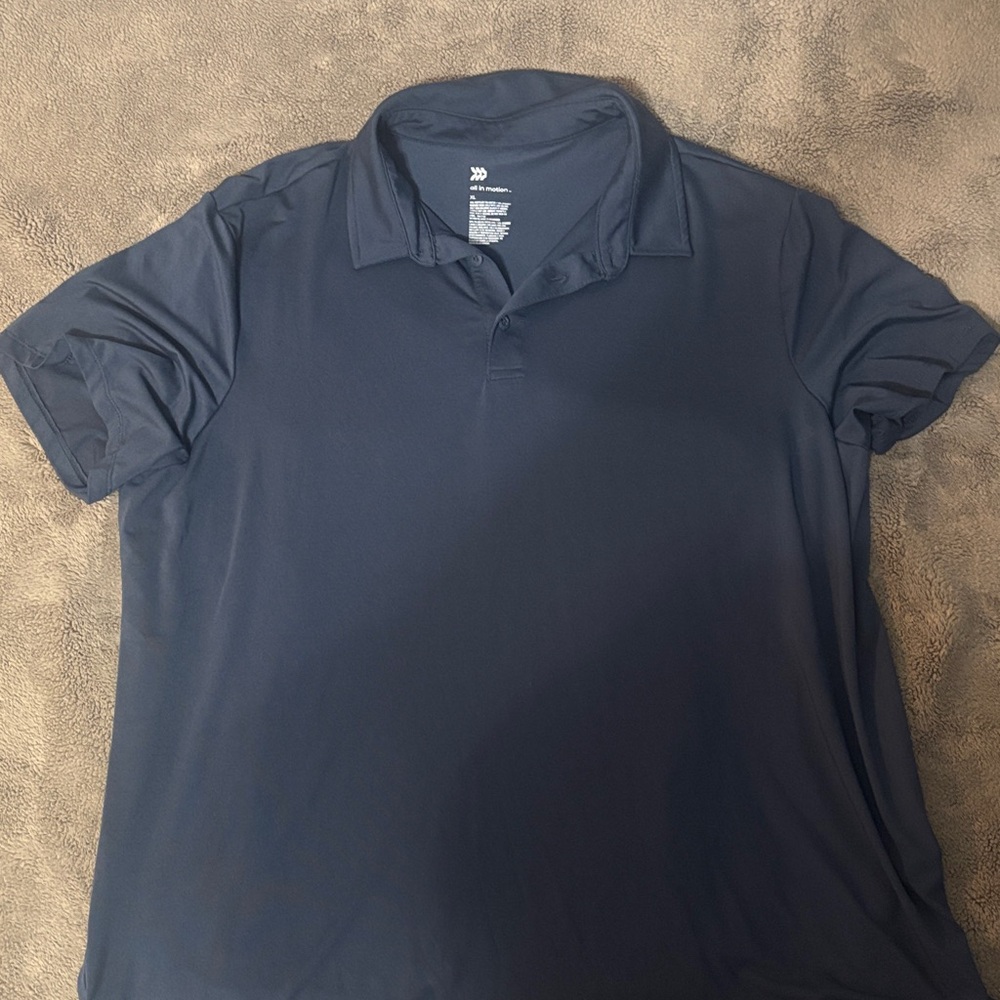 XL Men’s Navy Silk Polo